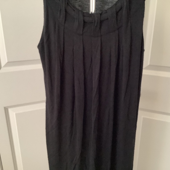Linea Domani, sz 8, black, sleeveless, dress up/down,Unique neckline, never worn - Picture 3 of 8